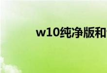 w10纯净版和专业版有什么区别