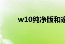 w10纯净版和家庭版的区别是什么
