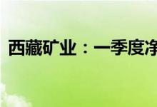 西藏矿业：一季度净利润同比增长557.72%