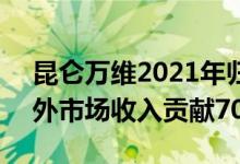 昆仑万维2021年归母净利润15.47亿元，海外市场收入贡献70%