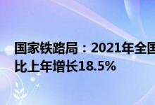 国家铁路局：2021年全国铁路旅客发送量完成26.12亿人，比上年增长18.5%