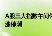 A股三大指数午间休盘集体上涨，零售板块掀涨停潮