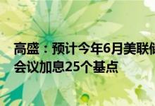 高盛：预计今年6月美联储将再次加息50个基点，余下每次会议加息25个基点
