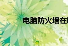 电脑防火墙在哪里设置软件信任
