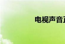电视声音正常 屏幕全黑
