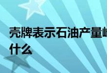 壳牌表示石油产量峰值已经过去接下来会发生什么