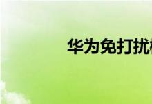 华为免打扰模式设置在哪里