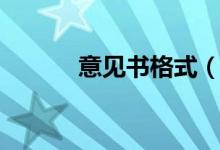 意见书格式（意见书格式介绍）