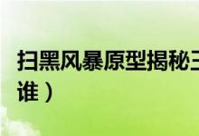 扫黑风暴原型揭秘王政（扫黑风暴王政原型是谁）