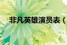 非凡英雄演员表（非凡英雄电视剧简介）