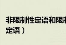 非限制性定语和限制性定语的区别（非限制性定语）