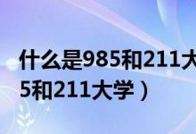 什么是985和211大学是什么意思（什么是985和211大学）