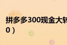 拼多多300现金大转盘（拼多多现金大转盘500）