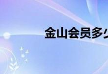 金山会员多少钱（金山会员）