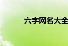 六字网名大全（六字网名示例）