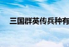 三国群英传兵种有哪些（兵种属性解析）