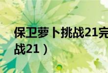 保卫萝卜挑战21完整攻略图解（保卫萝卜挑战21）