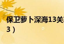 保卫萝卜深海13关攻略图解（保卫萝卜深海13）