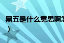 黑五是什么意思啊怎么回复（黑五是什么意思）