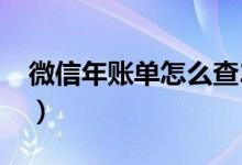 微信年账单怎么查2021（微信年账单怎么查）