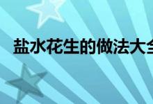 盐水花生的做法大全集（盐水花生的做法）