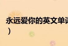 永远爱你的英文单词怎么写（永远爱你的英文）