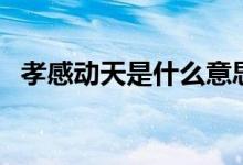 孝感动天是什么意思（孝感动天简单介绍）