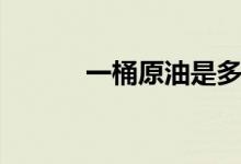 一桶原油是多少升（原油介绍）