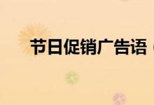 节日促销广告语（欢迎阅读参考借鉴）