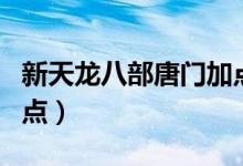 新天龙八部唐门加点（新天龙八部唐门如何加点）