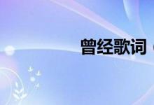 曾经歌词（曾经歌简介）