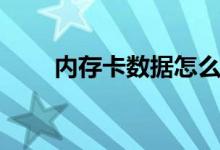 内存卡数据怎么恢复（做法是什么）