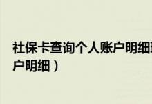 社保卡查询个人账户明细珠海（珠海社保卡如何查询个人账户明细）