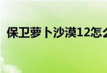 保卫萝卜沙漠12怎么过（保卫萝卜沙漠12）