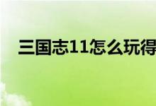 三国志11怎么玩得好（三国志11怎么玩）