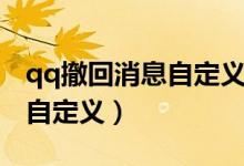qq撤回消息自定义搞笑的文案（qq撤回消息自定义）
