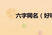 六字网名（好听的六字网名大全）
