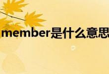 member是什么意思（member是什么意思）