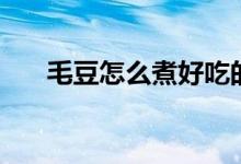 毛豆怎么煮好吃的做法（毛豆怎么煮）