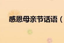 感恩母亲节话语（感恩母亲节话语大全）