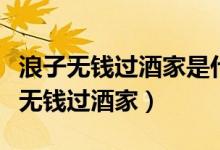 浪子无钱过酒家是什么歌（哪首歌有歌词浪子无钱过酒家）