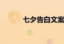 七夕告白文案（七夕表白句子）