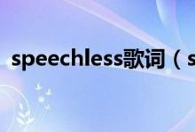 speechless歌词（speechless歌词是什么）