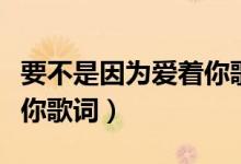 要不是因为爱着你歌词（歌曲要不是因为爱着你歌词）