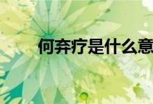 何弃疗是什么意思（何弃疗的出处）
