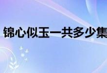 锦心似玉一共多少集（锦心似玉一共有几集）
