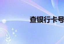 查银行卡号（查银行卡号）