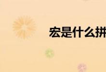 宏是什么拼音（宏是什么）