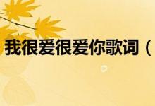 我很爱很爱你歌词（歌曲我很爱很爱你歌词）