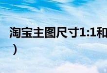 淘宝主图尺寸1:1和4:3哪个好（淘宝主图尺寸）